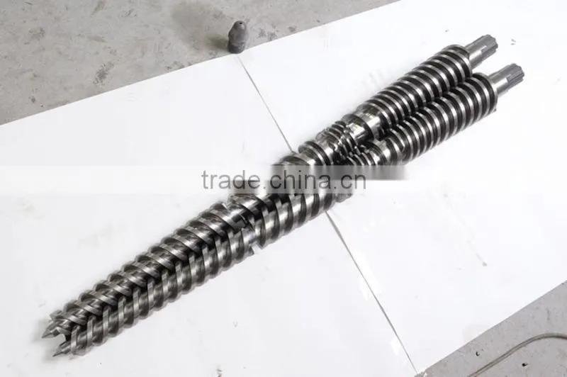 Tungsten carbide conical twin screw and barrel for plastic extruder machine
