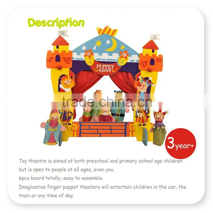 Wooden Toy Theatre Boy Play