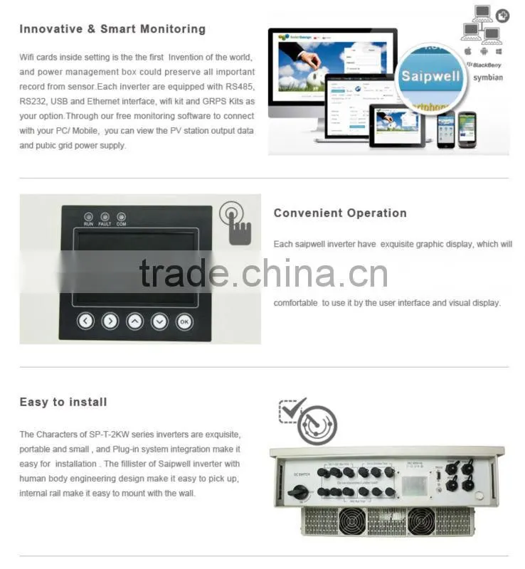 2014 Hot Sale 12v 220v Pure Sine Wave Solar Power Inverter 20KW