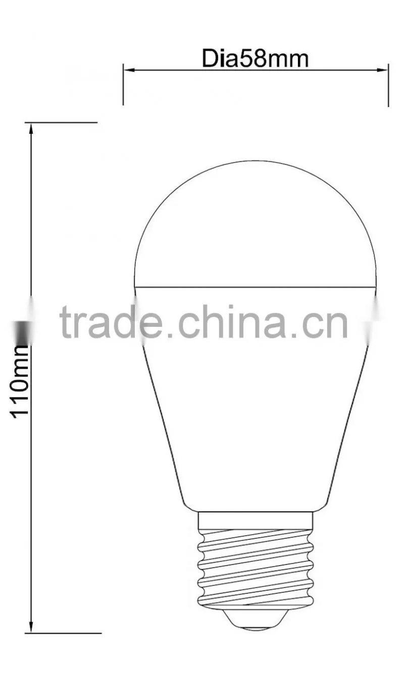 7watts Die Casting Painted White Elegant Appearance 5730SMD Led Bulb E27