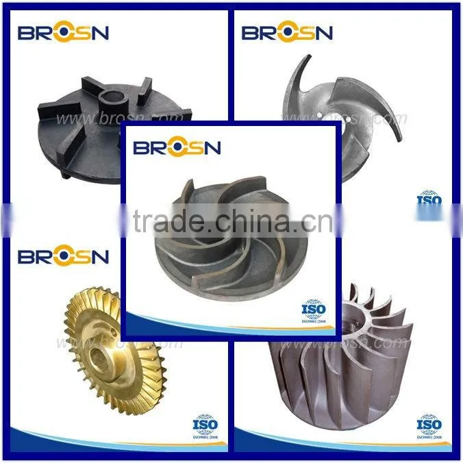Zinc plated good surface accurate dimension slurry pump impeller