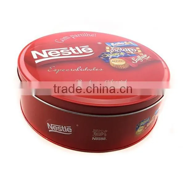 China supplier FDA round metal sweet cans