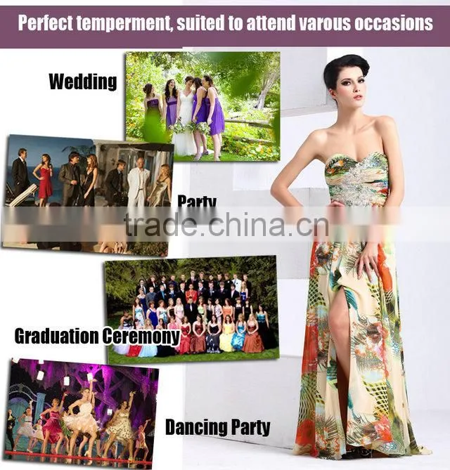 Trendy amazing style off shoulder sleeveless formal dress sexy front slit wedding dresses