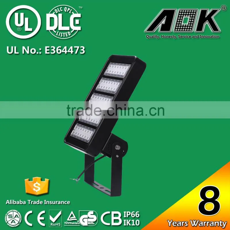 Outdoor 120lm/w DLC UL TUV Listed LED Flood Light 200W with 8 years Warranty