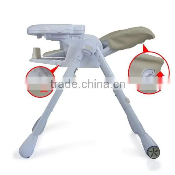 2016 new design restaurant baby high chair, portable baby high chair