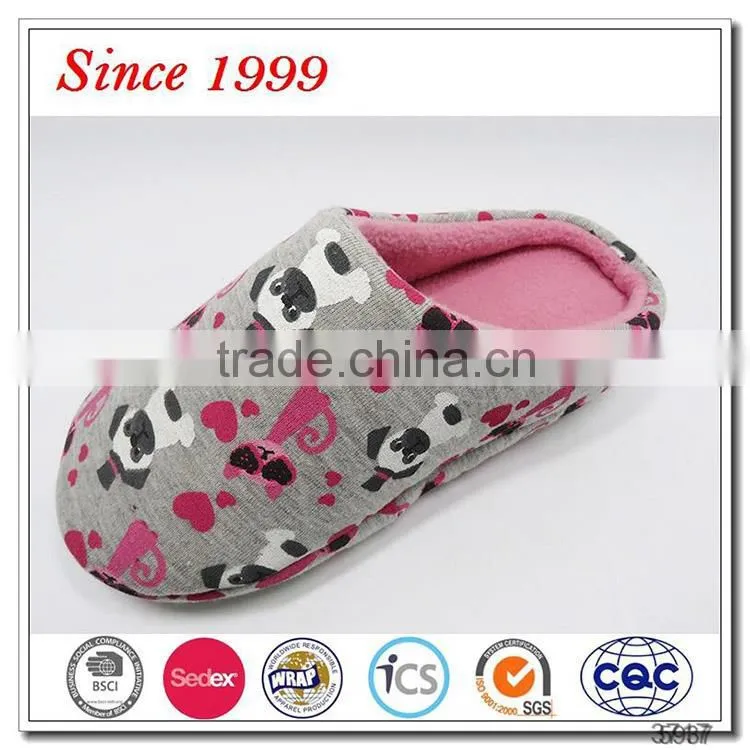 latest design fashion fleece insole girls slippers