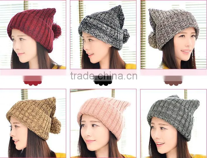 Winter outdoor warm winter knitted /hat women
