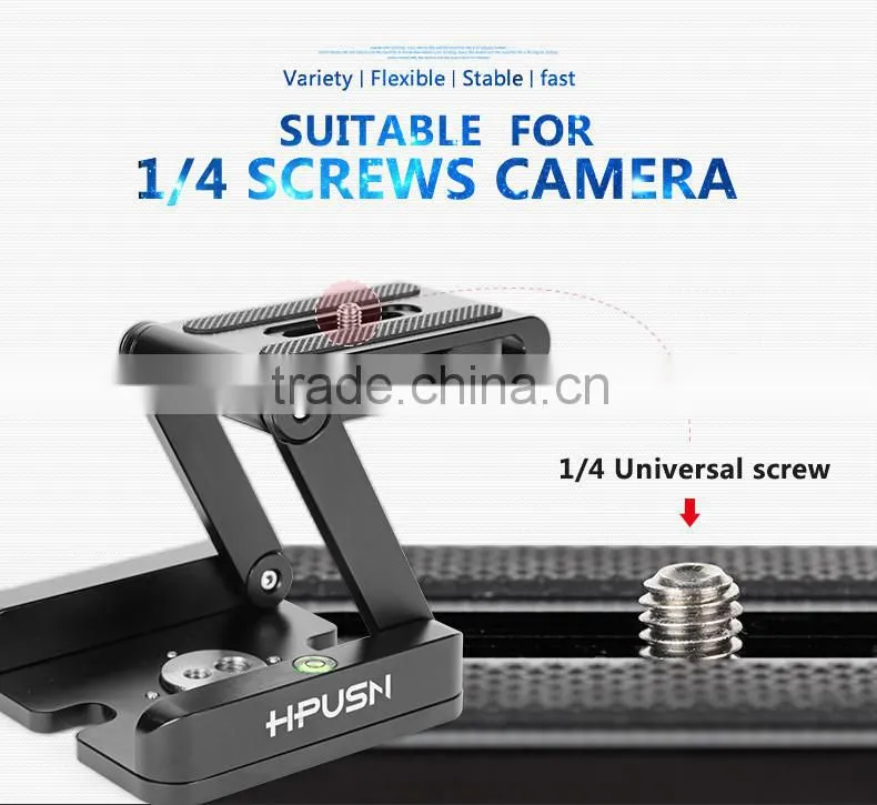 Factory supply HPUSN ultimate camera head solution photography studio camera tripod Z aluminum pan & tilt flex tilt headball