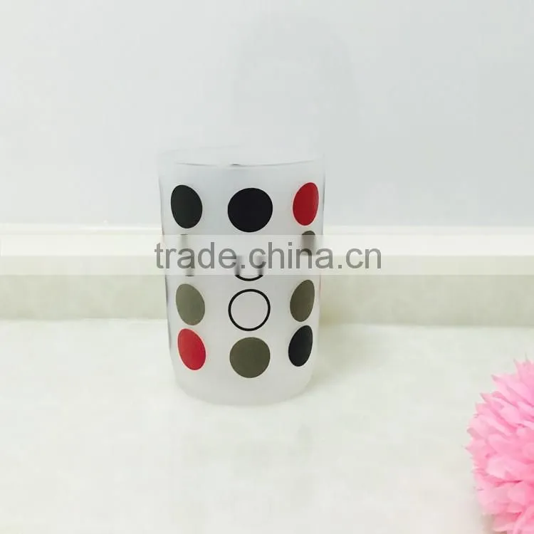 Custom printed pp plastic cup with geometry design