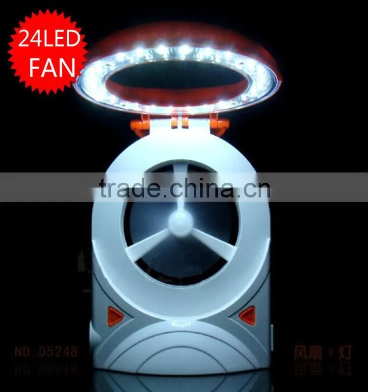 Hot selling popular desktop portable mini stand fans with led light