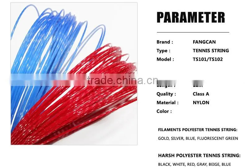 Hexagonal polyester tennis string for brand tennis racket