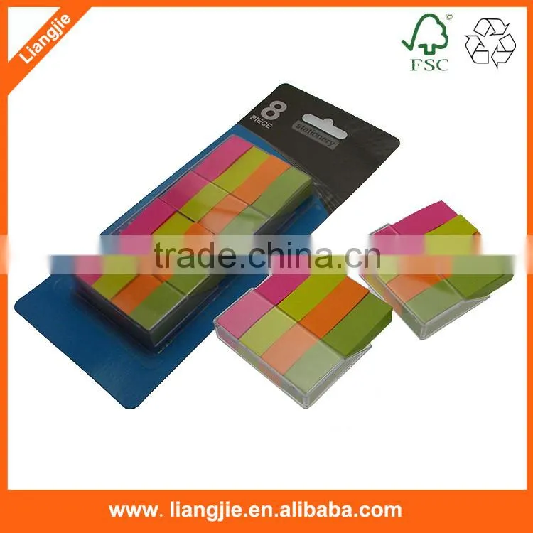 Zigzag sticky notepads custom logo printed in advertised paper case/box