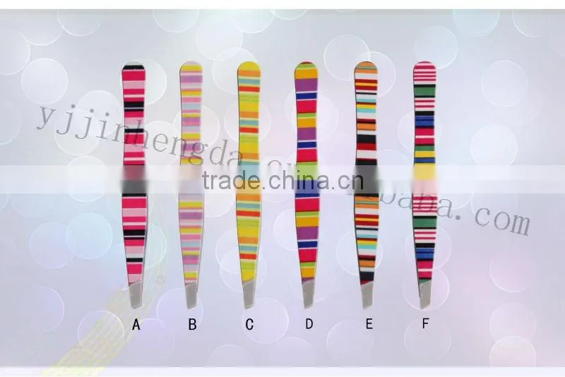 Painting silk screen stainless steel eyebrow tweezer