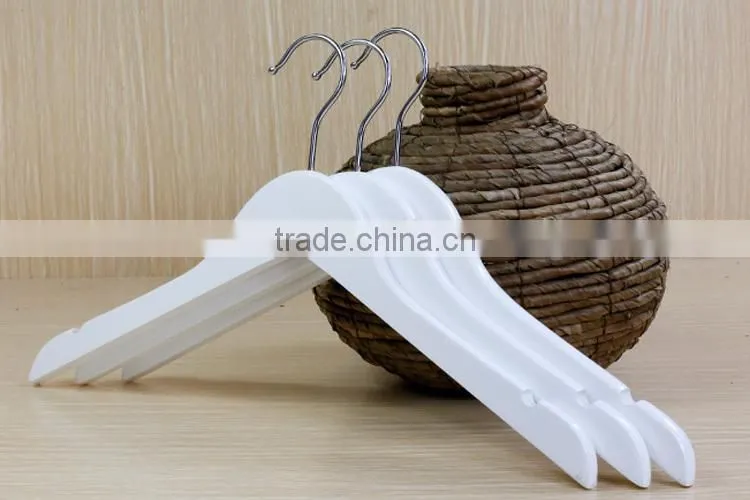 Hot sale white wooden hangers wholesale