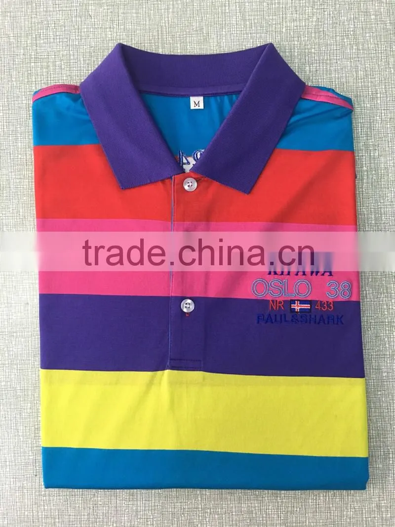 100%cotton yarn dyed jersey double mercerized cotton t-shirt