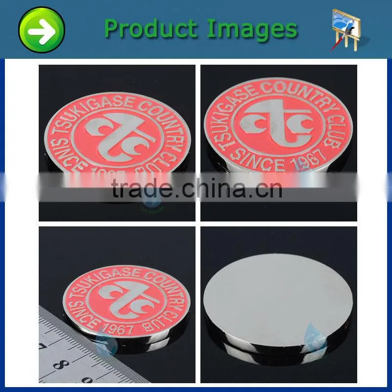 Red enamel souvenir coin for sale/promotional item custom made silver coins