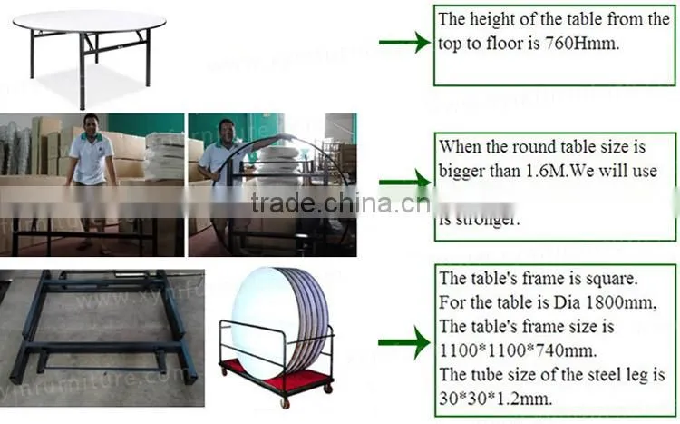 fireproof foldable banquet table