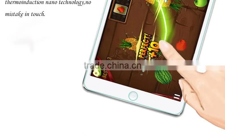 HUYSHE 0.3mm 9h hd 2.5d round edge high quality cooyee screen protector for ipad 2