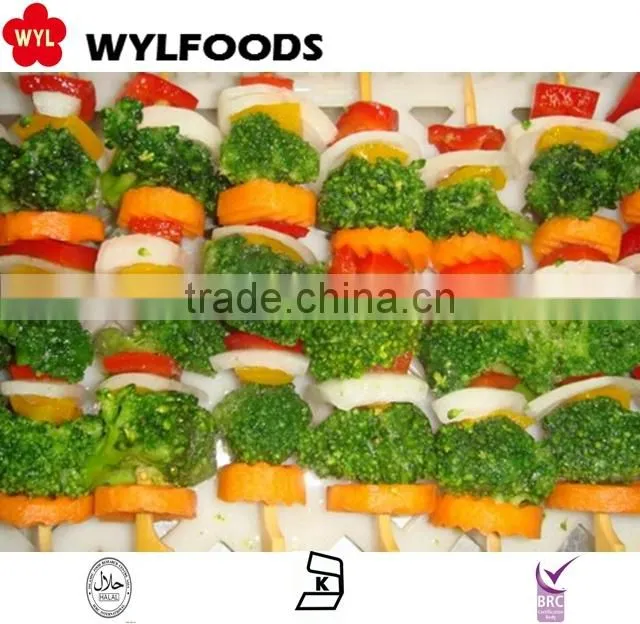 IQF china price fot frozen vegetable skewer hot sales 2015
