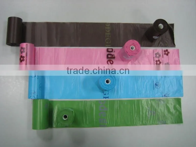 Biodegradable pet waste bag with custom print