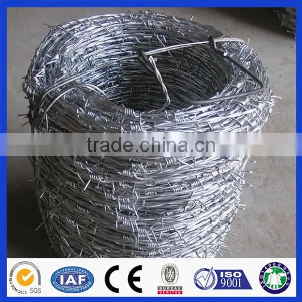 Anping Deming Factory Hot Sales Hot Dipped Galvanized Barbed Wire For Farm Or Pasture Boundary