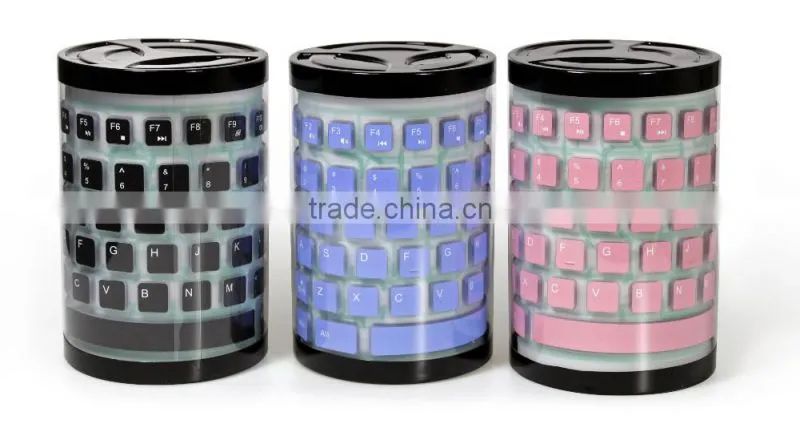 USB 109Keys Flexible Silicone Washable Wired Keyboard Full-Size
