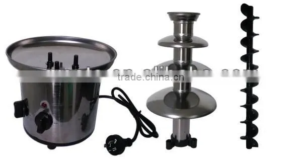 4 layer tier 170W stainless steel Chocolate fondue fountain with CE
