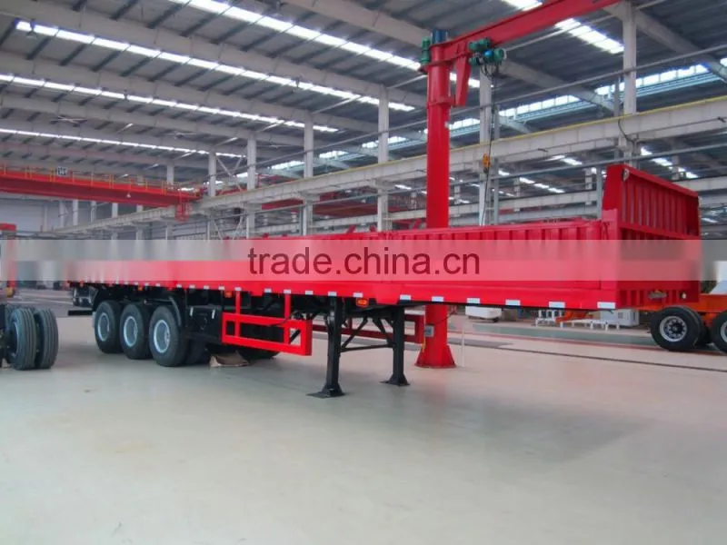 Tri-Axle 40ft side wall loader trailer for cargo transport