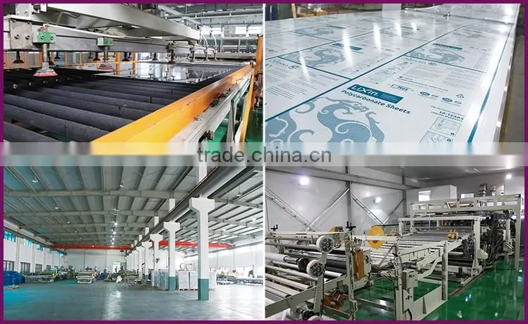 High quality 2100*5800mm pc transparent roofing sheet