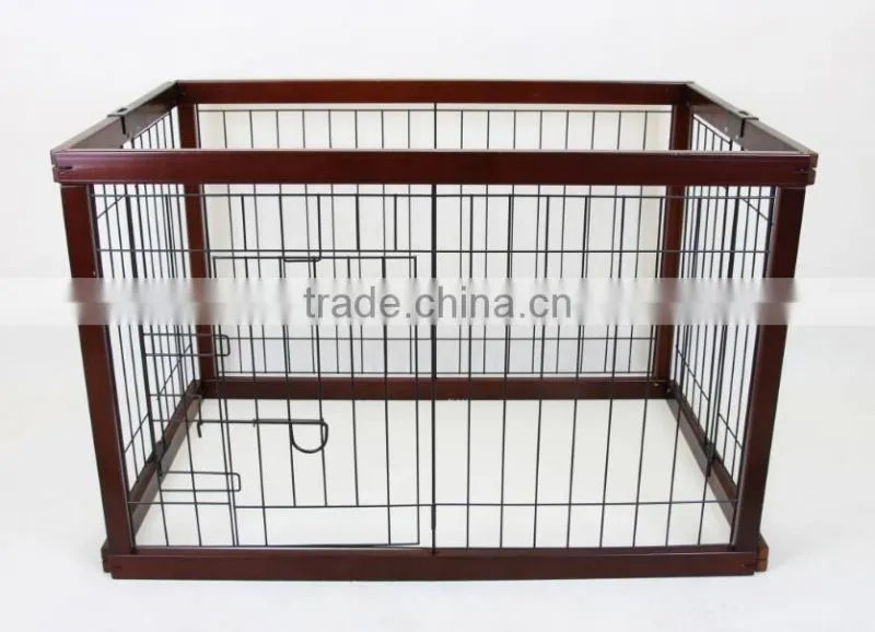 foldable wooden pet dog cage with a door