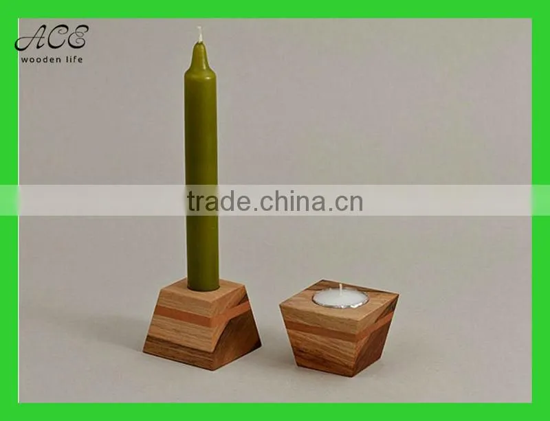 Custom wooden candlestick Wooden candle holder