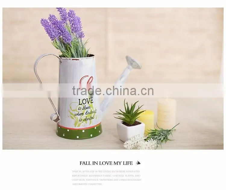 china top sell coloful decal cute galvanized metal watering can