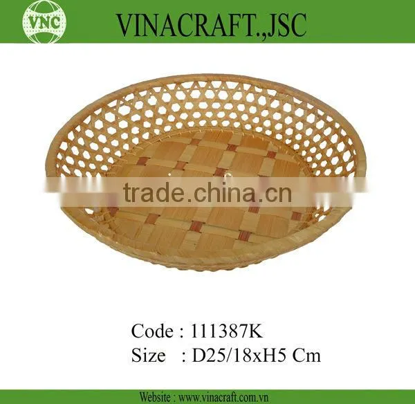 wholesale natural bamboo baskets with handle