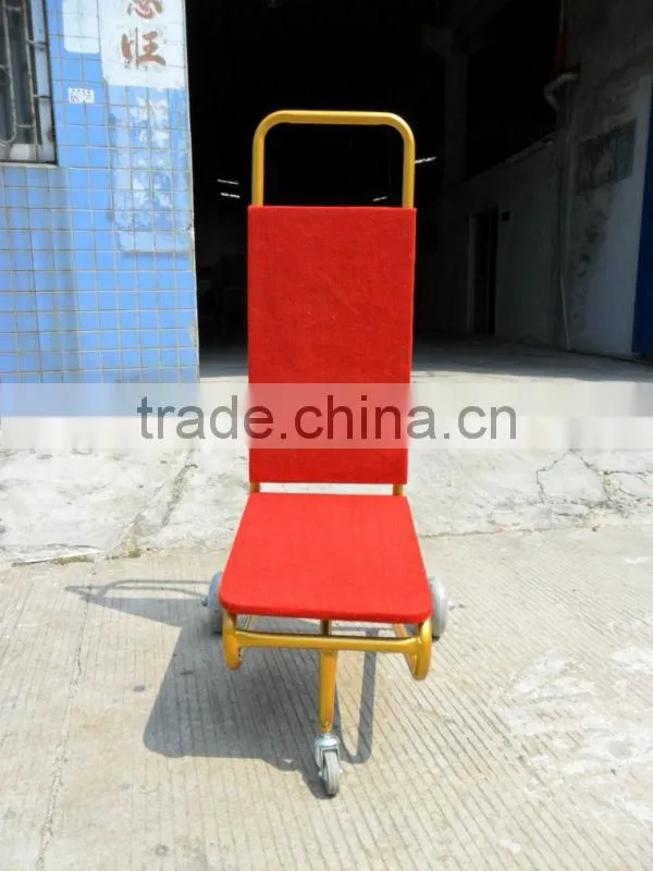 Convenient Metal banquet chair Trolley with wheels FT-809-1
