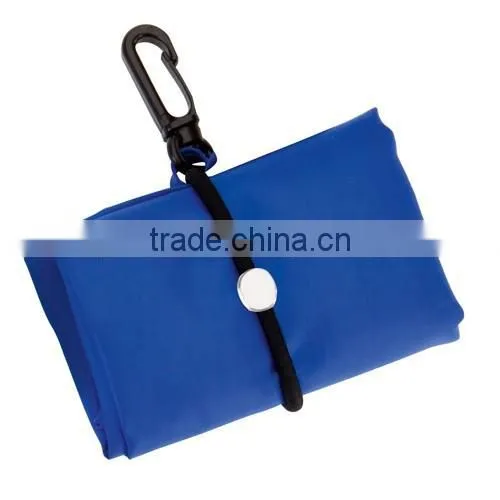 Foldable reusable polyester tote bag