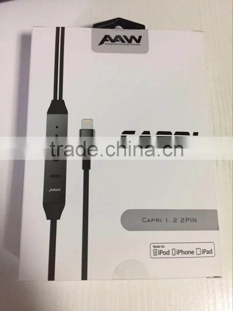 New Arrival High-eng MFI Approval Earphone For iPhone7/7 plus, Wholesale Unique In-ear Headphone Specially For iPhone 7/7Plus