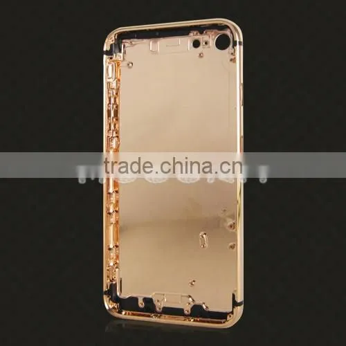 Rose gold plated mirror back cover, 24k gold plated pink housing for iPhone 7