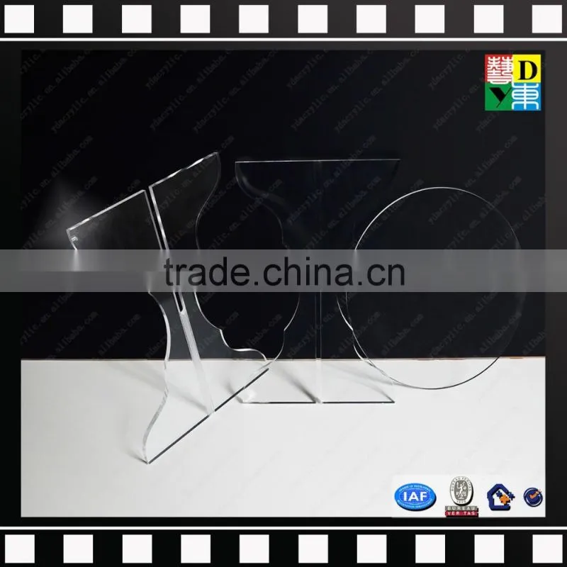 High transparent acrylic flower table modern wholesale PMMA sied table clear plastic table stool from china manufacturer