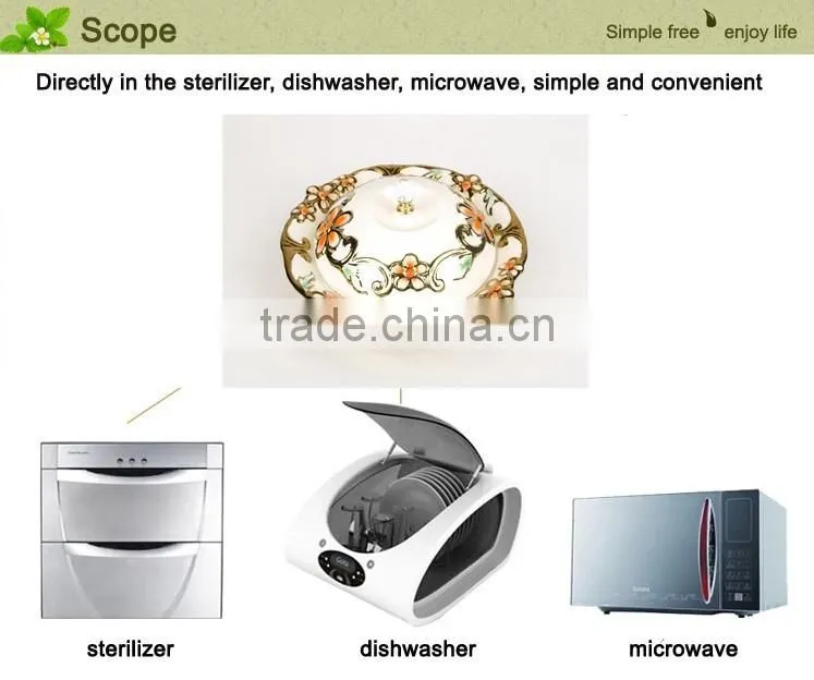 New style china fruit plate with lid/ ceramic dinnerware plate