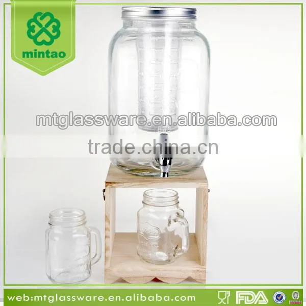 Hot selling beverage dispenser set with mason jars