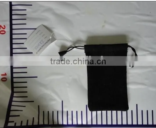 High quality velvet lanyard mobile phone pouch cell phone carry bag