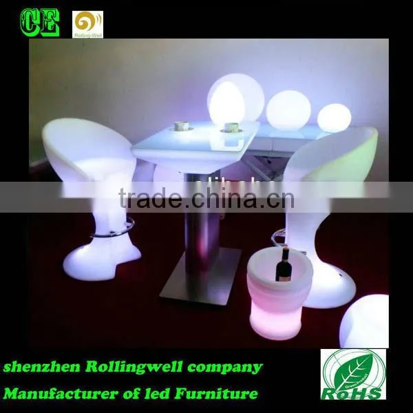 16 color change night club led light up stand chair with rechargeable battery