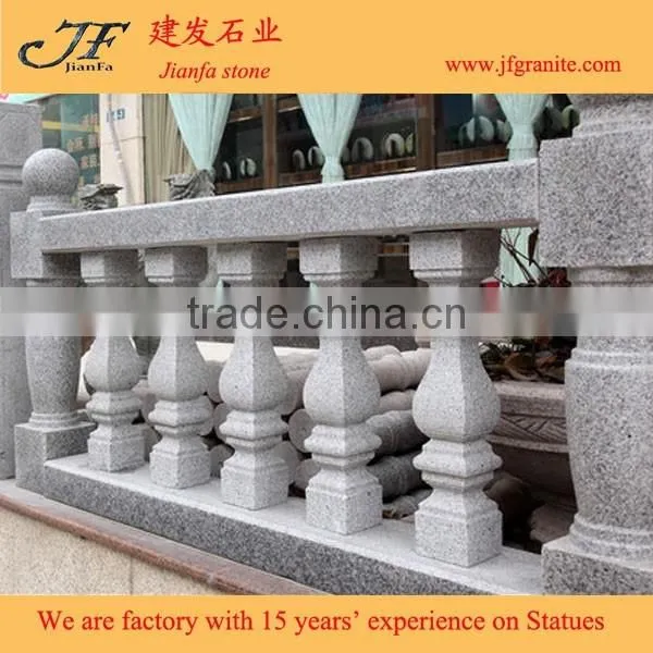 Beautiful Peach Blossom Red Polished Hand Carved Granite Baluster