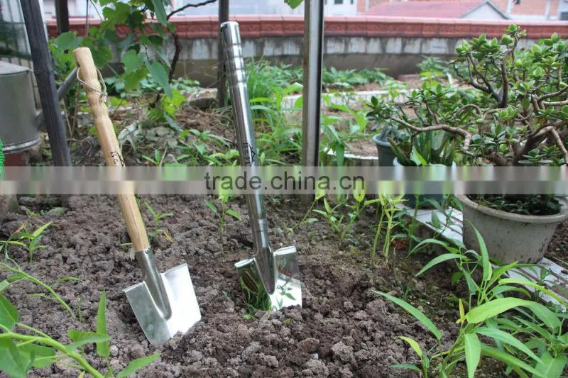 wooden handle Heated stainless Steel Hand potato shovel