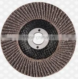 Aluminum oxide abrasive flap disc with fiberglass backing plate