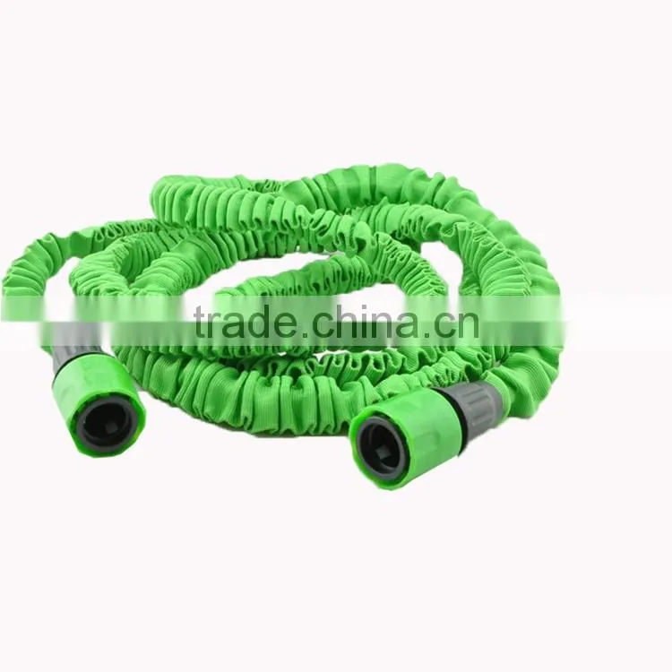 Green color quick connection expandable fabric garden hose
