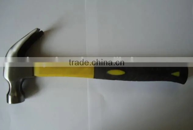Jack hammer American style claw hammer with fiber glass handle