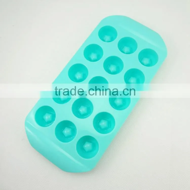 Fancy 15 cup five star shaped chocolate shape silicone ice cube maker