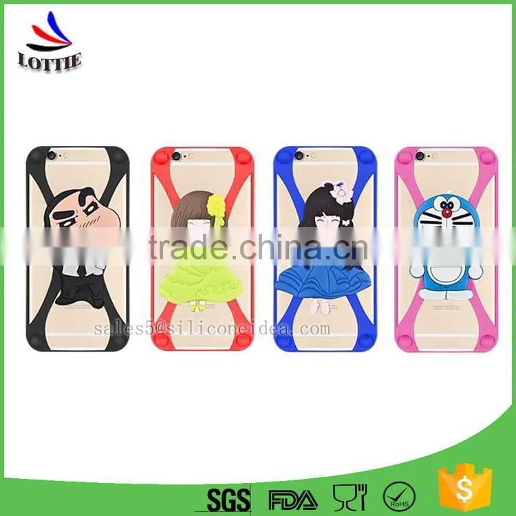 High quality universal Silicone Phone Holder 3d silicone phone case for iphone 6plus case