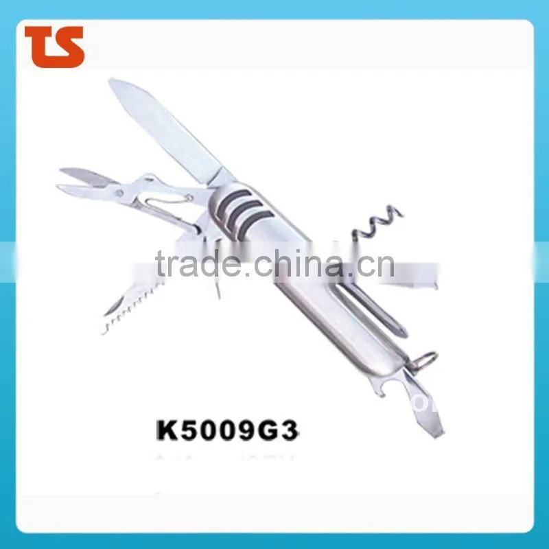2014 New design multi knife Novelty pocket knife multi functiona utility kinfe LED knife(K5007G